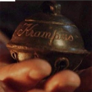 Krampus Bell Ornament Metal Jingles  Krampus letter optional