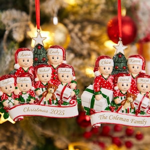 Personalized Christmas Ornament with Family Name 2025 Family Christmas Ornament Christmas Tree Decor Resin Ornaments Christmas Decoration