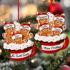 Personalized Gingerbread Christmas Ornament 2025, Custom Resin Family Ornament, Custom Christmas Gift,Personalized Xmas Gift,Christmas Decor